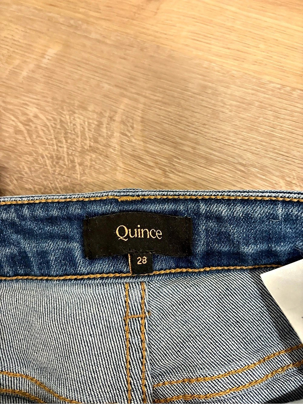 Quince Bella Stretch Straight Jeans in Blue Waist 28 - Picture 5 of 6